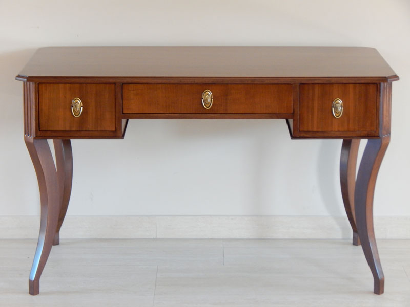 Biedermeier hajlított lábú íróasztal [A-04]